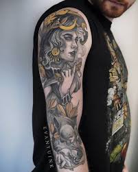 Pin By Karin Lindauer On Images 1 Wolf Girl Tattoos Traditional Tattoo Sleeve Neo Tattoo