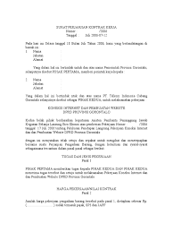 Apr 02, 2019 · draft kontrak pekerjaan konstruksi ini menggunkana jenis kontrak gabungan lumsum dan harga satuan. Surat Perjanjian Kontrak Kerja