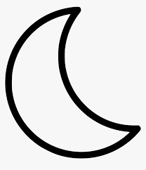 Transparent Crescent Moon Clipart Png Half Moon Cartoon Black And White Png Download Transparent Png Image Pngitem