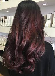 Highlights on dark hair cut across the board because they work fresh and new. 45 Shades Of Burgundy Hair Dark Burgundy Maroon Burgundy With Red Purple And Brown Highlights Ombre Hair Color Mahogany Hair Color Burgundy Maroon Hair Colors
