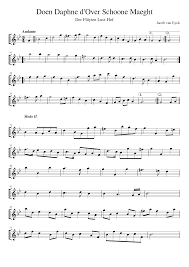 Check spelling or type a new query. Doen Daphne D Over Schoone Maeght Sheet Music For Recorder Solo Download And Print In Pdf Or Midi Free Sheet Music For Doen Daphne D Over Schoone Maeght By Jacob Van Eyck