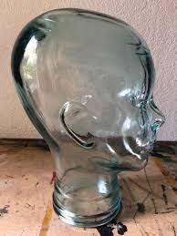 Vintage Glass Head Clear Glass Mannequin Head Mannequin Hat Etsy Clear Glass Vintage Glass