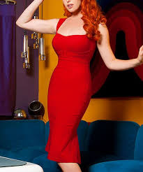 Pinup Couture Red Jessica Sweetheart Dress Plus Too