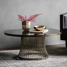 Combo set tv stand with coffee table can also be sold separately. Olina Round Glass Coffee Table Bronze Cult Furniture