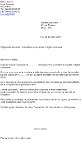 Candidature A Un Poste D Agent Communal