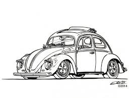 Vw Bug Art By Mark Ervin Vw Art Automotive Art Cool Car Drawings
