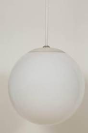 Set Of Three Vintage Large 1960s Glass Globe Pendants Lamps For Sale At 1stdibs
