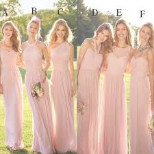 2019 Pastel Pink Cheap Long Lace Chiffon Bridesmaid Dresses Mismatched Pop Pastel Bridesmaid Dresses Lace Chiffon Bridesmaid Dress Cocktail Bridesmaid Dresses