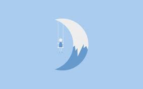 Only the best hd background pictures. Minimalism Digital Art Simple Background Moon Swings Blue Wallpapers Hd Desktop And Mobile Backgrounds