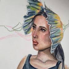 Watercolor paintings and mixed media art