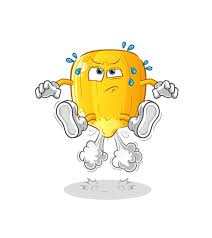 Corn kernel fart jumping illustration ...