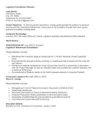 warehouse coordinator resume sample