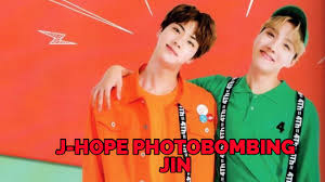 Bts rm j hope jimin jin jk v suga. Bts J Hope Photobombs Jin In His Latest New Look Have A Look Iwmbuzz