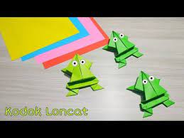 Apakah kamu tahu hewan katak? Origami Katak Loncat Origami Jump Frog Youtube Origami Frog Origami How To Make Origami
