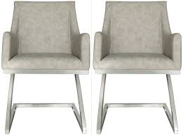 You'll appreciate the careful attention to detail — from tufted fabric chairs to birch veneers and brushed nickel handles on the. Aston Light Grey Faux Leather Dining Chair Set Of 4 Cfs Furniture Uk