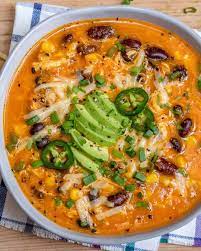 Creamy Chicken Enchilada Soup Recipe Chicken Enchilada Soup Recipes Healthy Fitness Meals Enchilada Soup Recipe