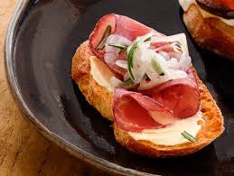 This easy bruschetta recipe from food network's ree drummond makes a great appetizer or tasty first course for a larger meal. Shallot Bresaola Bruschetta Recipe Food Network Kitchen Food Network