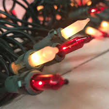Novelty lights 100 light frosted white christmas mini light set, white wire, 50' long. 100 Count Red Frosted Christmas Mini String Lights