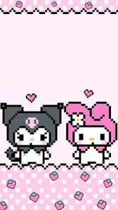 Sesshoumaru Kuromi And My Melody 8bit In 2020 Melody Hello Kitty My Melody Wallpaper Hello Kitty Wallpaper