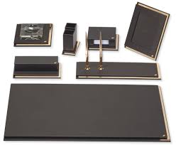 995 Neat Deri Ve Altin Kaplama Sumen Takimi Deri Altin Aksesuarlar