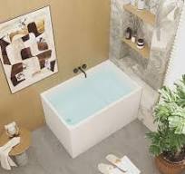 WELLFOR 43 in. x 27.5 in. Acrylic Soaking Freestanding ...