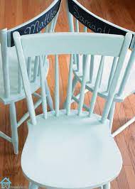Pour roughly 20% water directly into your paint and mix and apply thin coats. The Painted Chairs A Second Chance Makeover Pretty Handy Girl
