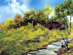 meadow stream bob ross bob ross gemalde landschaftsbau