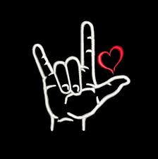 This Item Is Unavailable Sign Language Art Heart Machine Embroidery Sign Language Tattoo