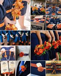 Navy And Burnt Orange Weddings Burnt Orange Weddings Navy Orange Weddings Orange Wedding Themes