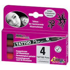Henna tattoo ideen gehören in letzter zeit zu den beliebtesten überhaupt. Tattoo Stifte Im 4er Set Mit Vorlagenschablone Und Anleitung Fur Tattoos