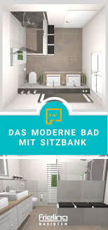 Das Moderne Bad Mit Sitzbank 9 Qm Badezimmer Grundriss Moderne Bader Walk In Dusche