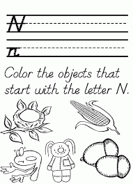 Nap, ninja, nuts, and nine. N Letters Alphabet Coloring Sheet Realistic Coloring Pages Coloring Library