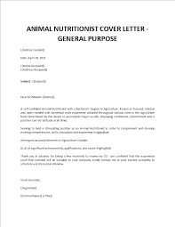 Cover letter examples in different styles, for multiple industries. Animal Nutritionist Cover Letter