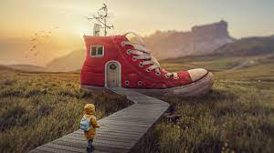 If you can dream it, you can make it with photoshop. My Shoe House Photoshop Manipulation Tutorial Compositing Youtube