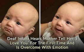 A deaf baby left viewers in tears after being overcome with emotion when  she could finally hear her mother say 'I love you' for the very first time  ❤️ video in the
