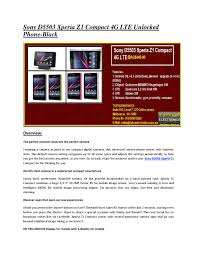 As i said before i'm not even sure if its possible to do it but i would like all the. Sony D5503 Xperia Z1 Compact 4g Lte Unlocked Phone By Tiptopelectronics Au Issuu