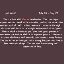 Leo and cancer are neighbours in the zodiac and typically get along well as friends and colleagues. Cancer Zodiac Sign Leo With Cancer Cusp Leo And Cancer Leo Zodiac Facts Cancer Leo Cusp
