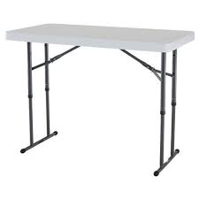 80160 Lifetime 4ft Adjustable Folding Table Competitive Edge Products Adjustable Height Table Folding Table Legs Folding Table