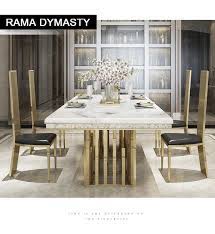 Maybe you would like to learn more about one of these? Rama Dymasty Stainless Steel Dining Room Set Home Furniture Modern Marble Dining Table Rectangle Table Dining Tables Aliexpress