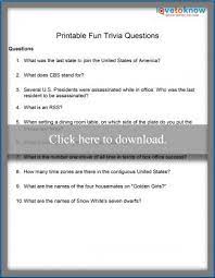 Our quizzes may be used as printable. Printable Fun Trivia Questions Lovetoknow