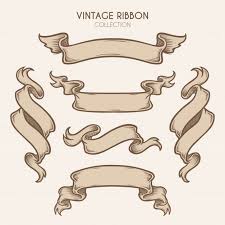 Kollekciya Starinnyh Risovannoj Lenty Vintage Ribbon Vector Vintage Banner Tattoo Banner