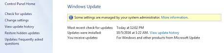 Windows Update How To Fix Some Settings Are Managed By Your Microsoft Community