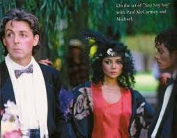 An unlikely scene, perhaps, but when michael flew over to england to. Paul Mccartney Latoya And Michael Jackson On The Set Of Say Say Say Michael Jackson Smile Michael Jackson Michael Jackson Art