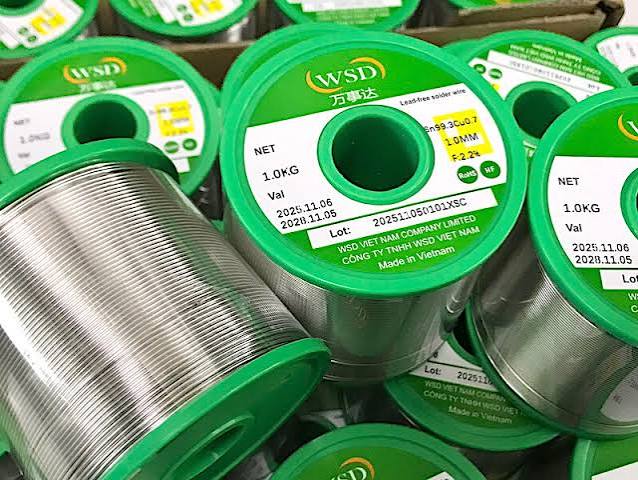 Thiếc h&agrave;n kh&ocirc;ng ch&igrave; 1mm 1.0mm 1kg 99.3% thiếc