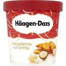 While these ice cream pints won't get you drunk on their own (the alcohol content doesn't exceed 1%, according to nestle), there's no reason you can't use 'em in a boozy milkshake. Haagen Dazs Ice Cream Macadamia Nut Brittle Bhai Hazir