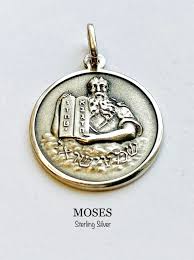 Moses 22mm Pendant. Sterling Silver
