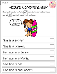 There Are 20 Cards And 20 Worksheets Of Picture Comprehension In This Product These Reading Comprehension Worksheets Picture Comprehension Reading Worksheets