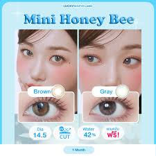 คอนแทคเลนส์ Mini Honey Bee Brown