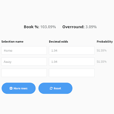 Our bet calculator allows you to automatically calculate the payout for any given combination of stake and odds, including multiples. Overround Probability Calculator Bitedge Helping You Win Crypto
