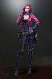 Cyberpolicia Diseno De Personaje Femenino Guerrera De Fantasia Mujer Guerrera